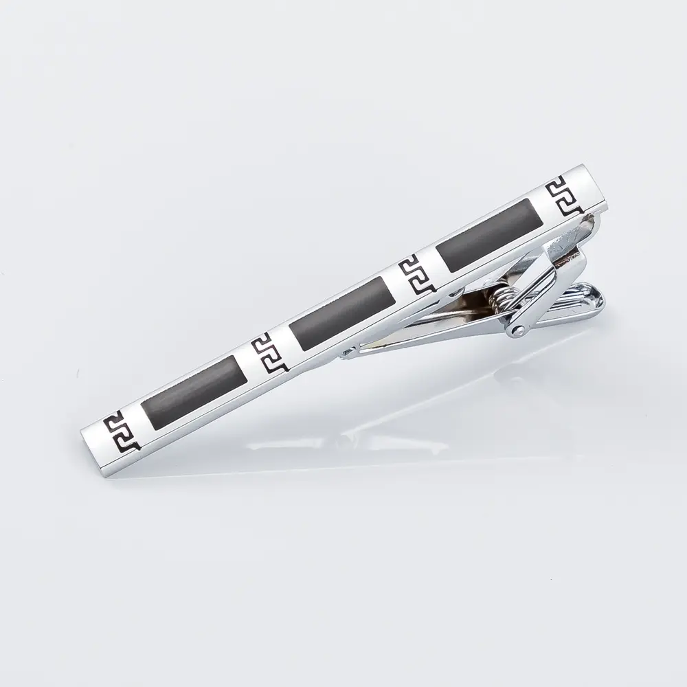Wholesale Black Enamel Tie Clips High Quality Brass Men Fashion Tie Pins TC9005