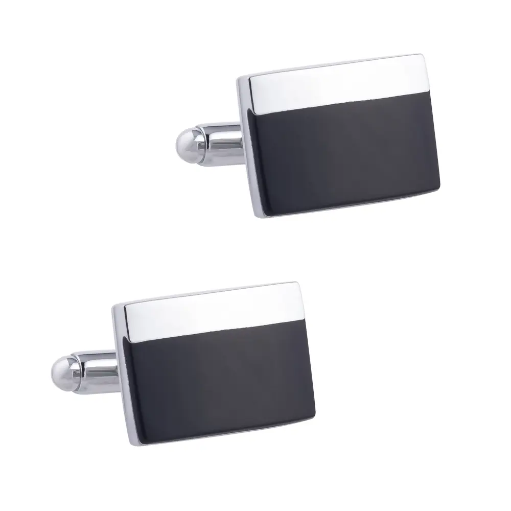 Classic Men's Black Enamel Cufflinks Cheap Pric...