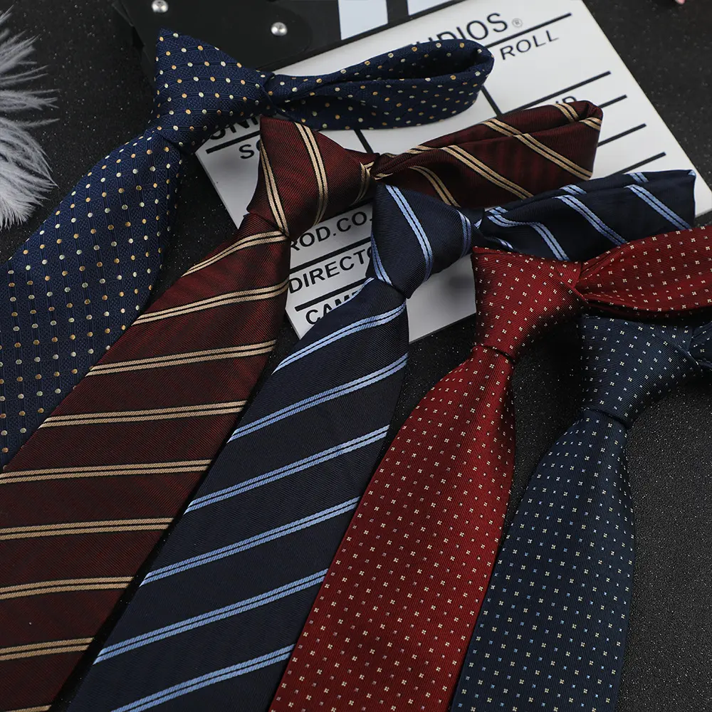 Factory Sales 8cm Silk Neckties High Quality Casual Formal Stripe Pattern Men Neck Ties Collection PT1024-FD70