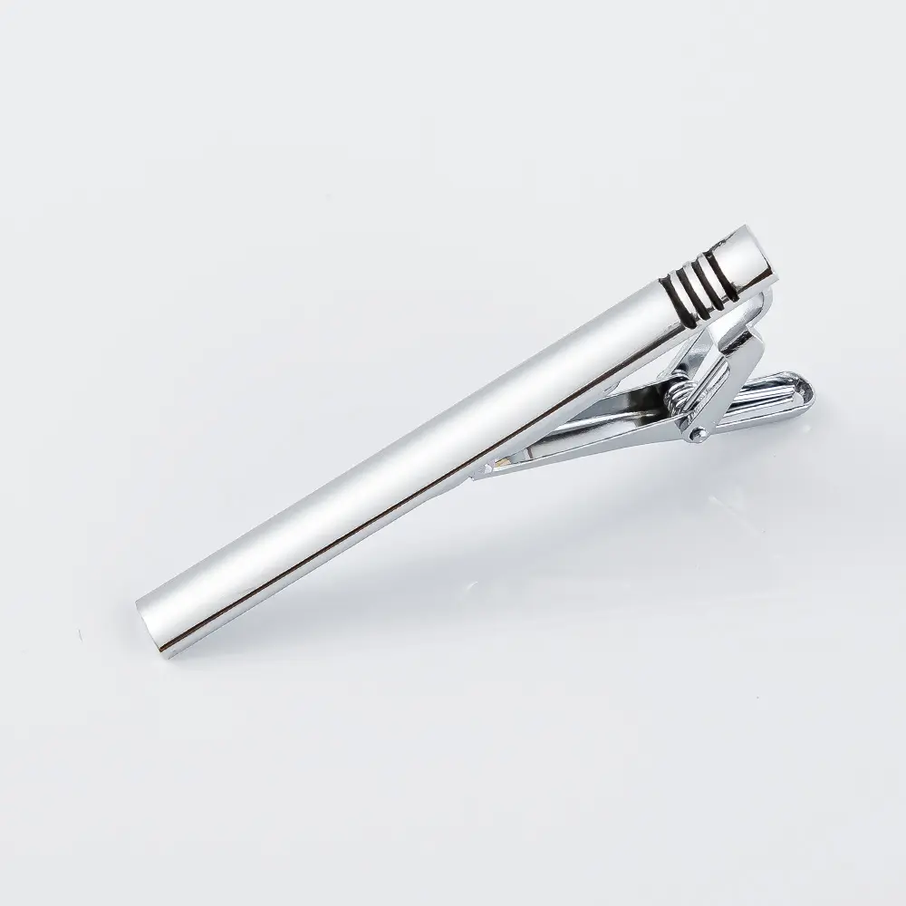 Tie Clip Wholesale Fashion Simple Metal  6cm Black Enamel  Business Tie Pin For Men TC9004