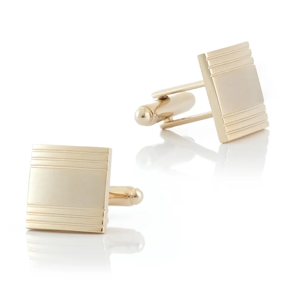 Manufacturer Fashion Simple Classic Design Copper Gold Cufflinks Jewelry For Men Shirt CL0154-1G