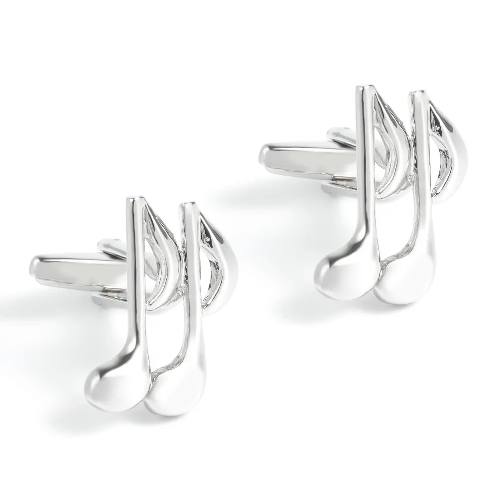 Wholesale Silver Plated Music Note Brass Cuffli...