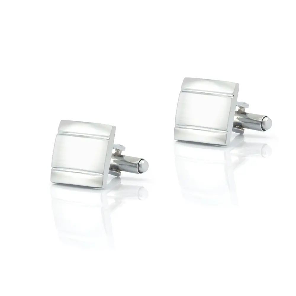 New Arrival Shirt Fashion Simple Design Cheap Square Metal Copper Cufflinks For Men Shirt With Gift Box CL-C035